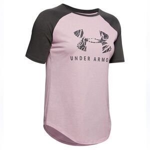 Under Armour Pink and Black Short Sleeve Tee. Size M. Great Condition.